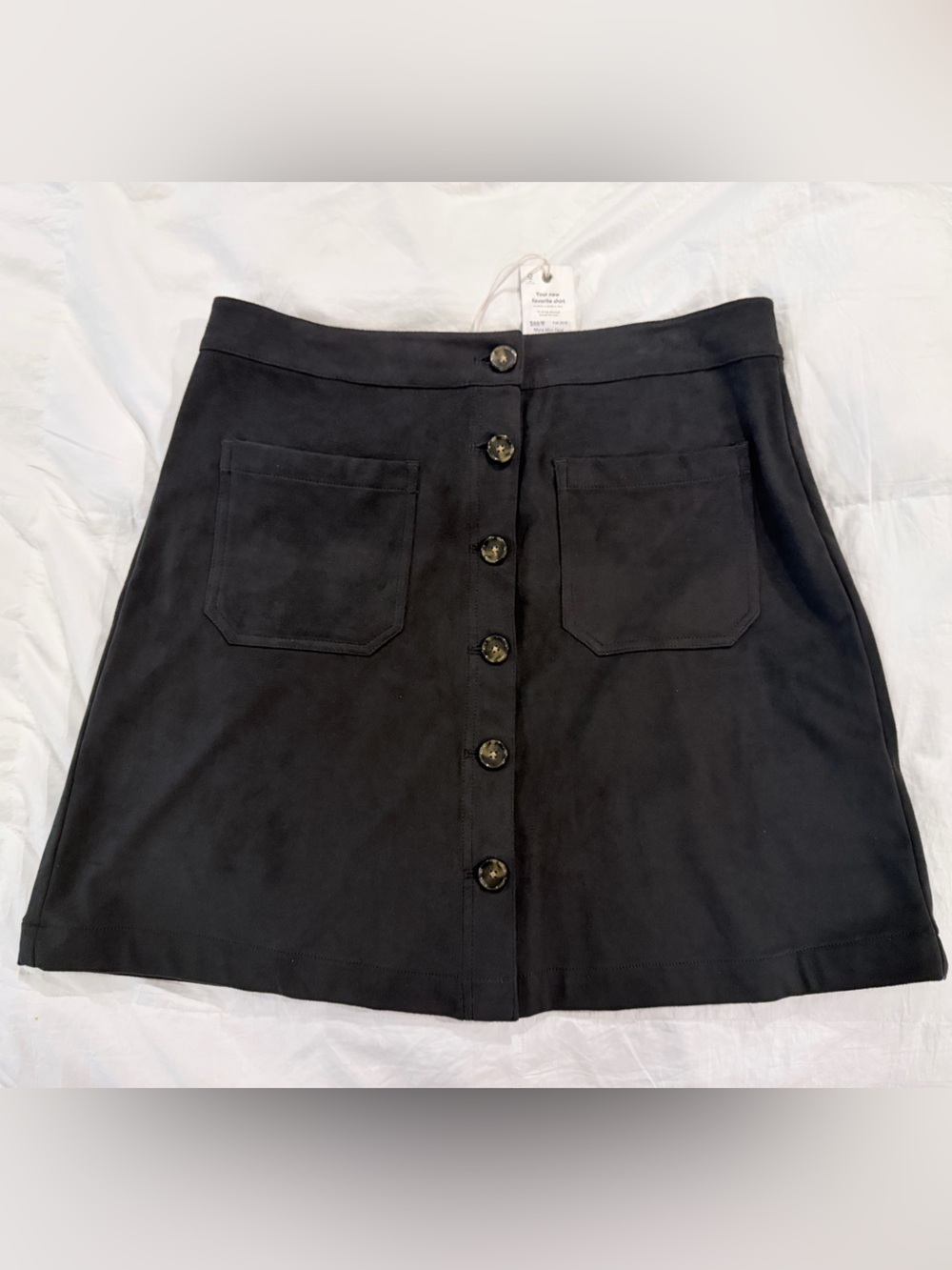 Marine Layer Button-Front A-Line Mini Skirt size 8 NWT